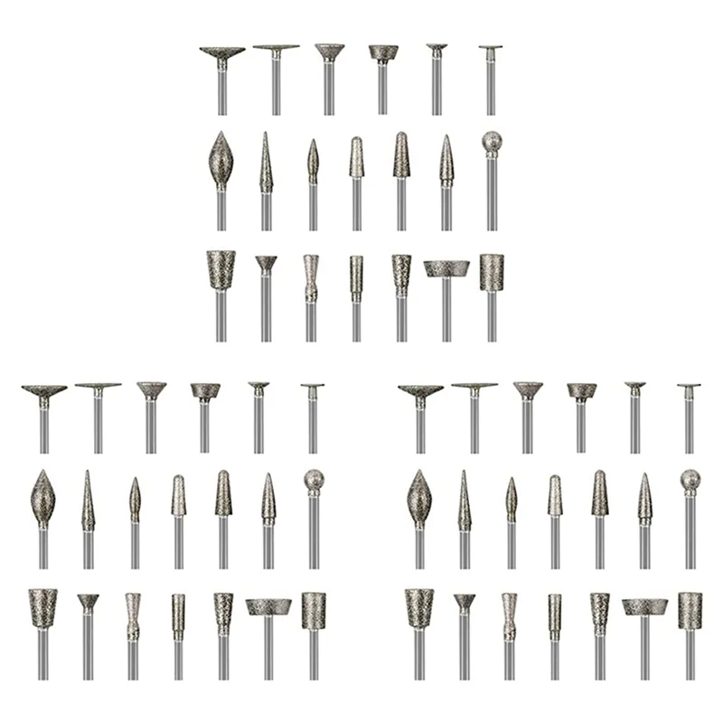 Stone Carving Set Diamond Burr Bits,60PCS Polishing Kits Rotary Tools Accessories With 1/8 Inch Shank For Carving-AT30
Stone Carving Set Diamond Burr Bits,60PCS Polishing Kits Rotary Tools Accessories With 1/8 Inch Shank For Carving-AT30