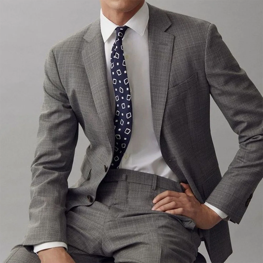 Elegant Suits For Men Fashion Notch Lapel Single Breasted 2 Pieces Jacket Pants Fit Business Banquet Wedding Prom Male Clothing
Elegant Suits For Men Fashion Notch Lapel Single Breasted 2 Pieces Jacket Pants Fit Business Banquet Wedding Prom Male Clothing