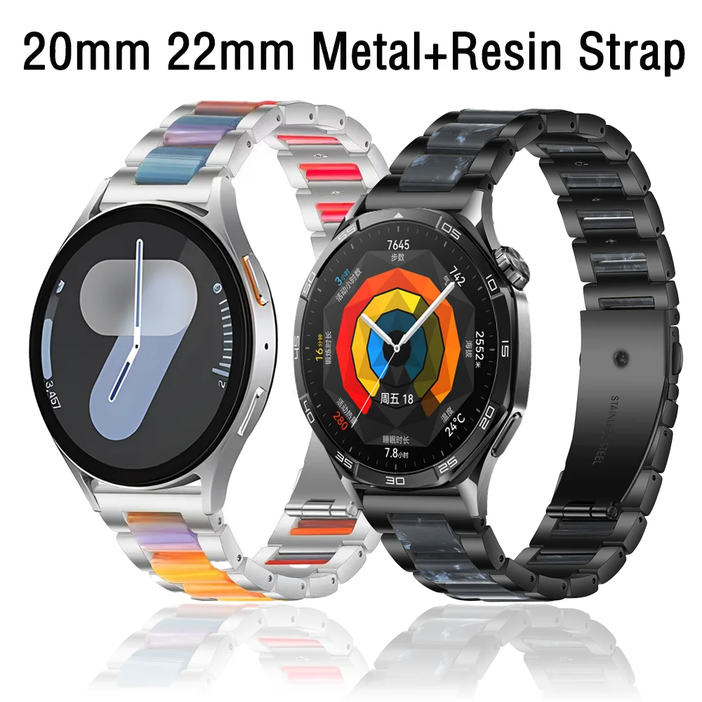 20mm 22mm Metal+Resin Strap for Samsung Galaxy Watch 7 6 5 4 40mm 44mm Bracelet Huawei Watch GT5 GT4-3-2 46mm Luxury Wristband
20mm 22mm Metal+Resin Strap for Samsung Galaxy Watch 7 6 5 4 40mm 44mm Bracelet Huawei Watch GT5 GT4-3-2 46mm Luxury Wristband