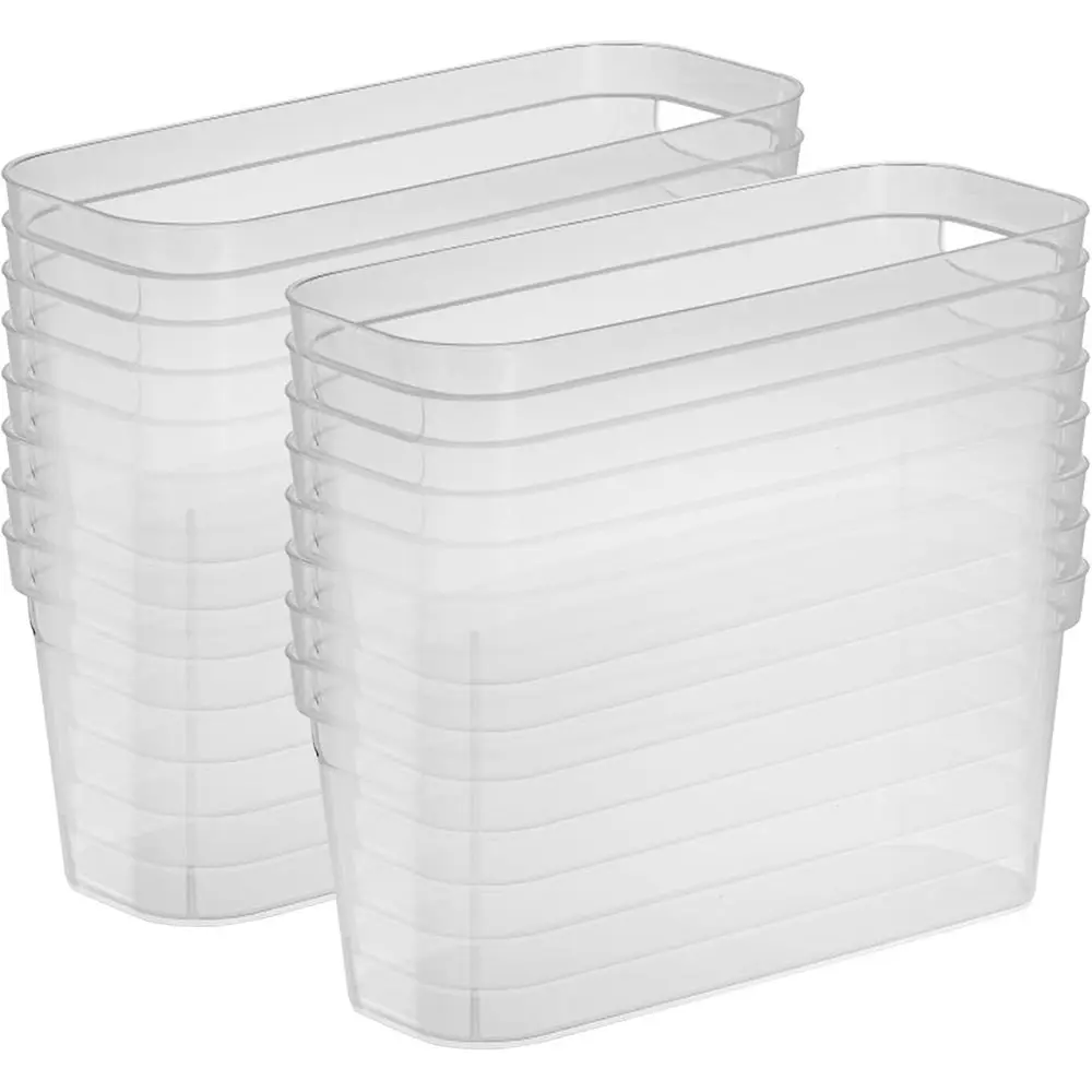 6.25x6.25x15 Inch Clear Storage Bins with Comfortable Handles, Ideal for Household Organization (16 Pack)
6.25x6.25x15 Inch Clear Storage Bins with Comfortable Handles, Ideal for Household Organization (16 Pack)