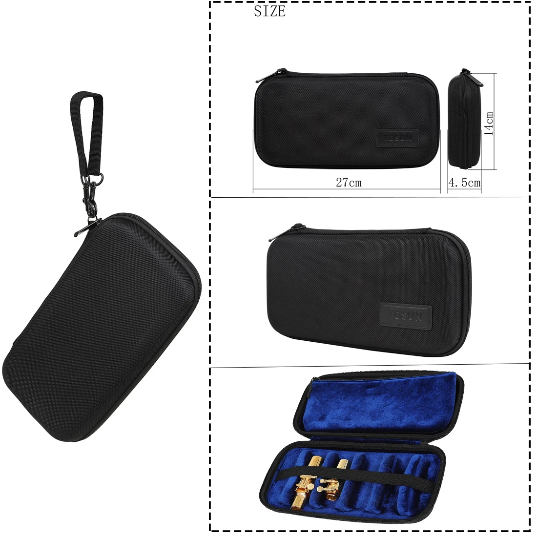 IRIN Black Portable Saxophone Mouthpiece Storage Bags Accessories Universal Oxford Fabric Waterproof Mini Saxophone Bag
IRIN Black Portable Saxophone Mouthpiece Storage Bags Accessories Universal Oxford Fabric Waterproof Mini Saxophone Bag