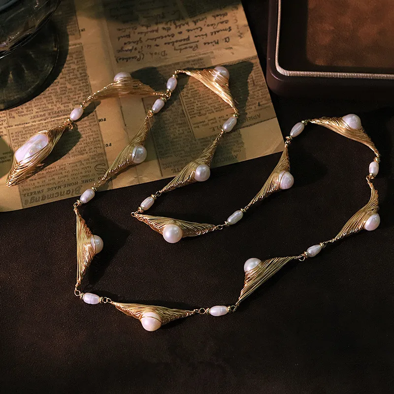 Оригинальный длинный свитер с натуральным пресноводным жемчугом, женское роскошное ожерелье, элегантное универсальное ожерелье с подвеской на шею и воротником, подарки
Оригинальный длинный свитер с натуральным пресноводным жемчугом, женское роскошное ожерелье, элегантное универсальное ожерелье с подвеской на шею и воротником, подарки