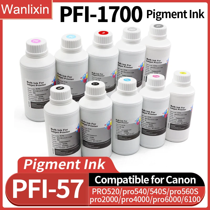 500 мл пигментные чернила PFI-1700 PFI1700 PFI 1700 сменные чернила для принтера Canon image PROGRAF Pro 2000 4000 6000 6100 4000s 6000s 6100s
500 мл пигментные чернила PFI-1700 PFI1700 PFI 1700 сменные чернила для принтера Canon image PROGRAF Pro 2000 4000 6000 6100 4000s 6000s 6100s
