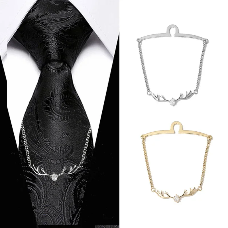 High-end Tie Chain Crystal Zircon Antlers Clip Deer Head Tassel Pins Men's s Accessories Gifts for Men
High-end Tie Chain Crystal Zircon Antlers Clip Deer Head Tassel Pins Men's s Accessories Gifts for Men