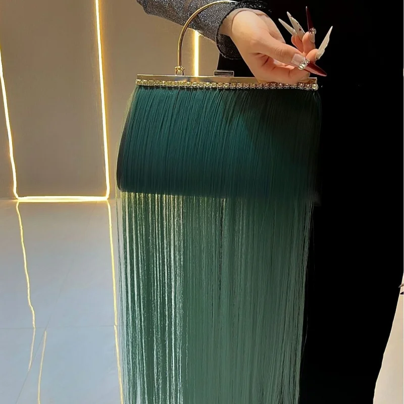 Luxury Green Long Tassels Evening Handbags Women Rhinestone Top Handle Purse Sparkly Wedding Party Prom Clutch Bag Bolso Mujer
Luxury Green Long Tassels Evening Handbags Women Rhinestone Top Handle Purse Sparkly Wedding Party Prom Clutch Bag Bolso Mujer