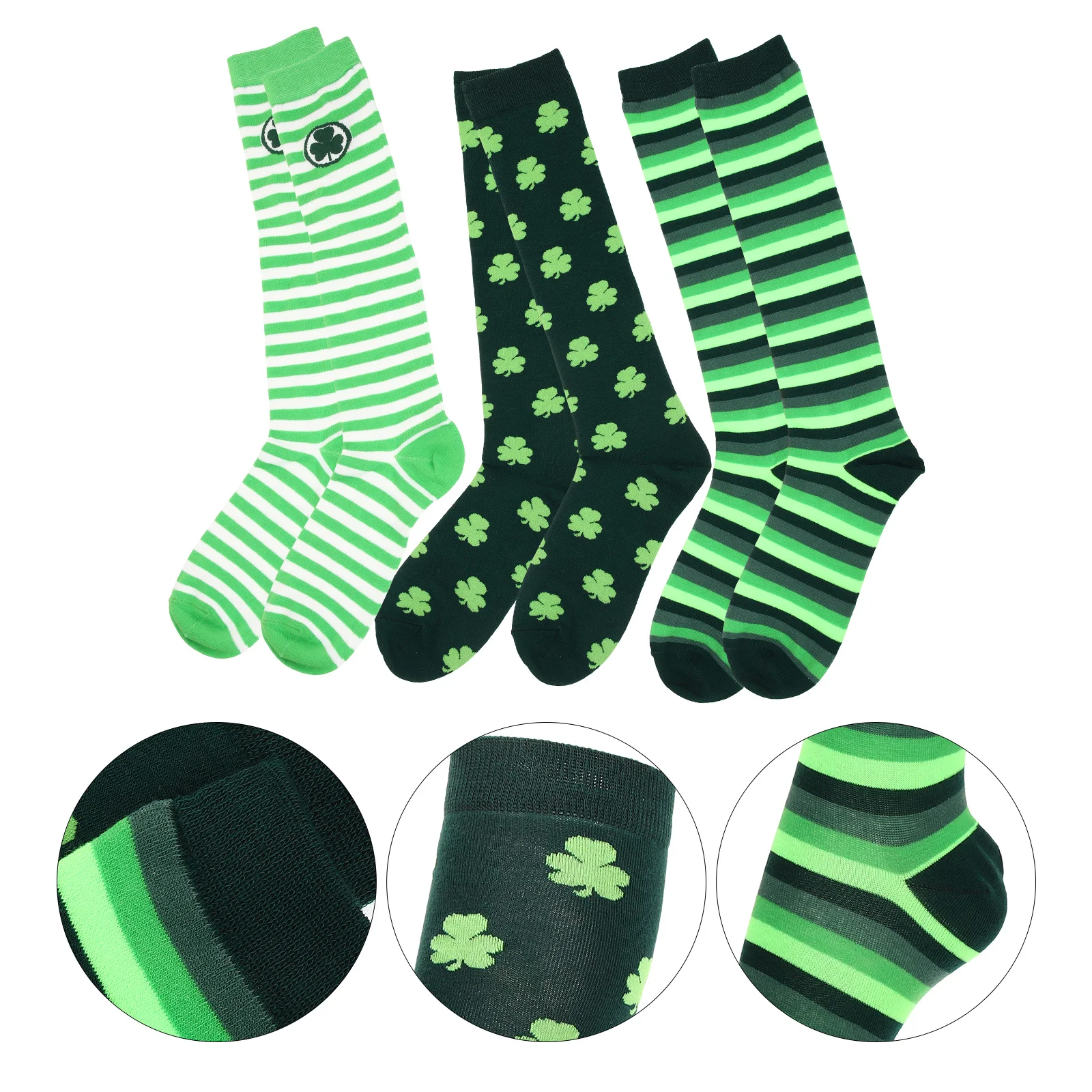 3Pairs Saint Patricks Day Socks Clover Cartoon Pattern Middle Tube Breathable Cotton Sports Socks Winter Warmth
3Pairs Saint Patricks Day Socks Clover Cartoon Pattern Middle Tube Breathable Cotton Sports Socks Winter Warmth