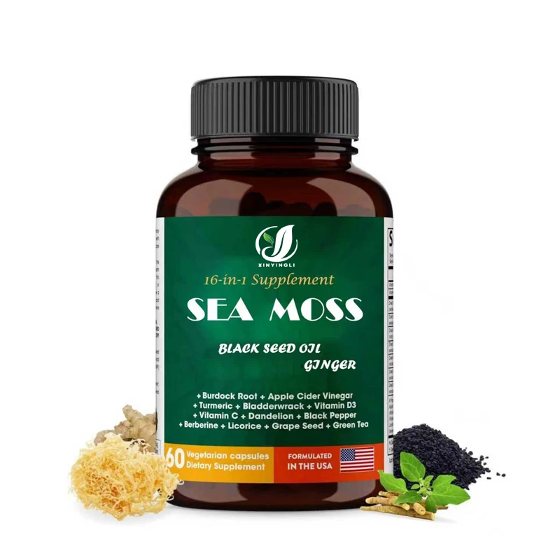 Seaweed Capsules Contain Black Seed Oil, Ginger Burdock Root, and 60 Pieces of Premium Seaweed
Seaweed Capsules Contain Black Seed Oil, Ginger Burdock Root, and 60 Pieces of Premium Seaweed