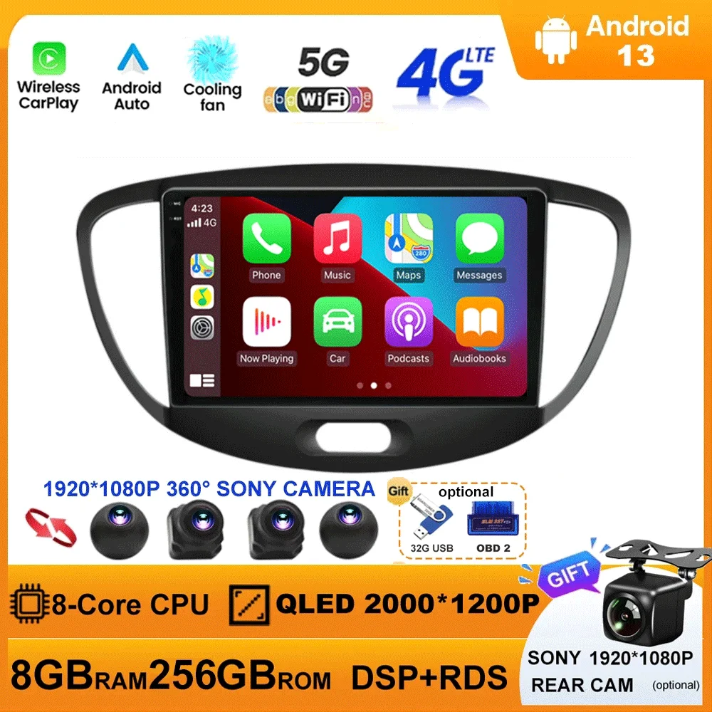 Android13 для HyundaiGrand i10 2007 2008 2009 2010 - 2013 автомобильное радио, мультимедийный видеоплеер, навигация GPS No 2 Din DVD Carplay
Android13 для HyundaiGrand i10 2007 2008 2009 2010 - 2013 автомобильное радио, мультимедийный видеоплеер, навигация GPS No 2 Din DVD Carplay