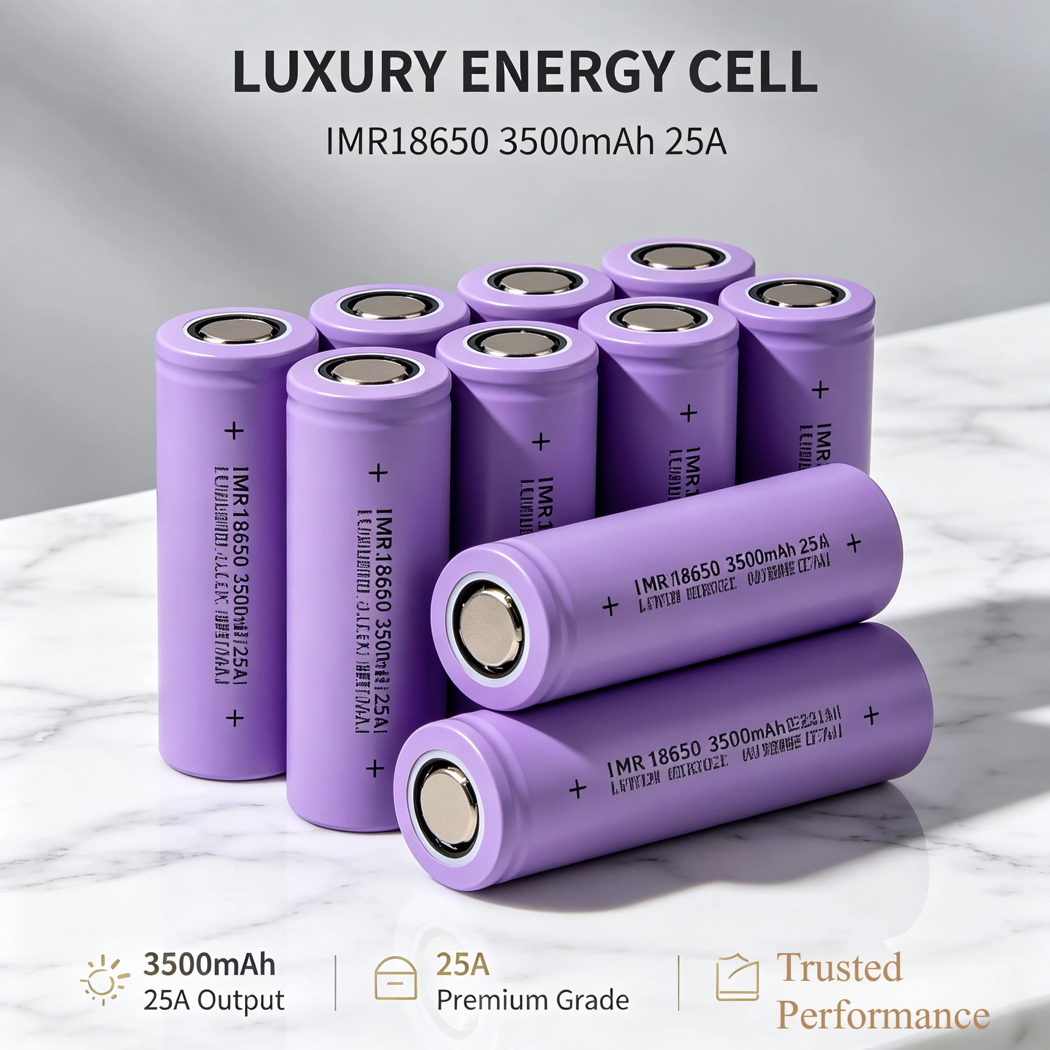 Original INR18650-35E 18650 Lithium Cell 3.7V 3500mAh 25A Constant Discharge True Marked Capacity Lawn Mower Replacement Cell
Original INR18650-35E 18650 Lithium Cell 3.7V 3500mAh 25A Constant Discharge True Marked Capacity Lawn Mower Replacement Cell