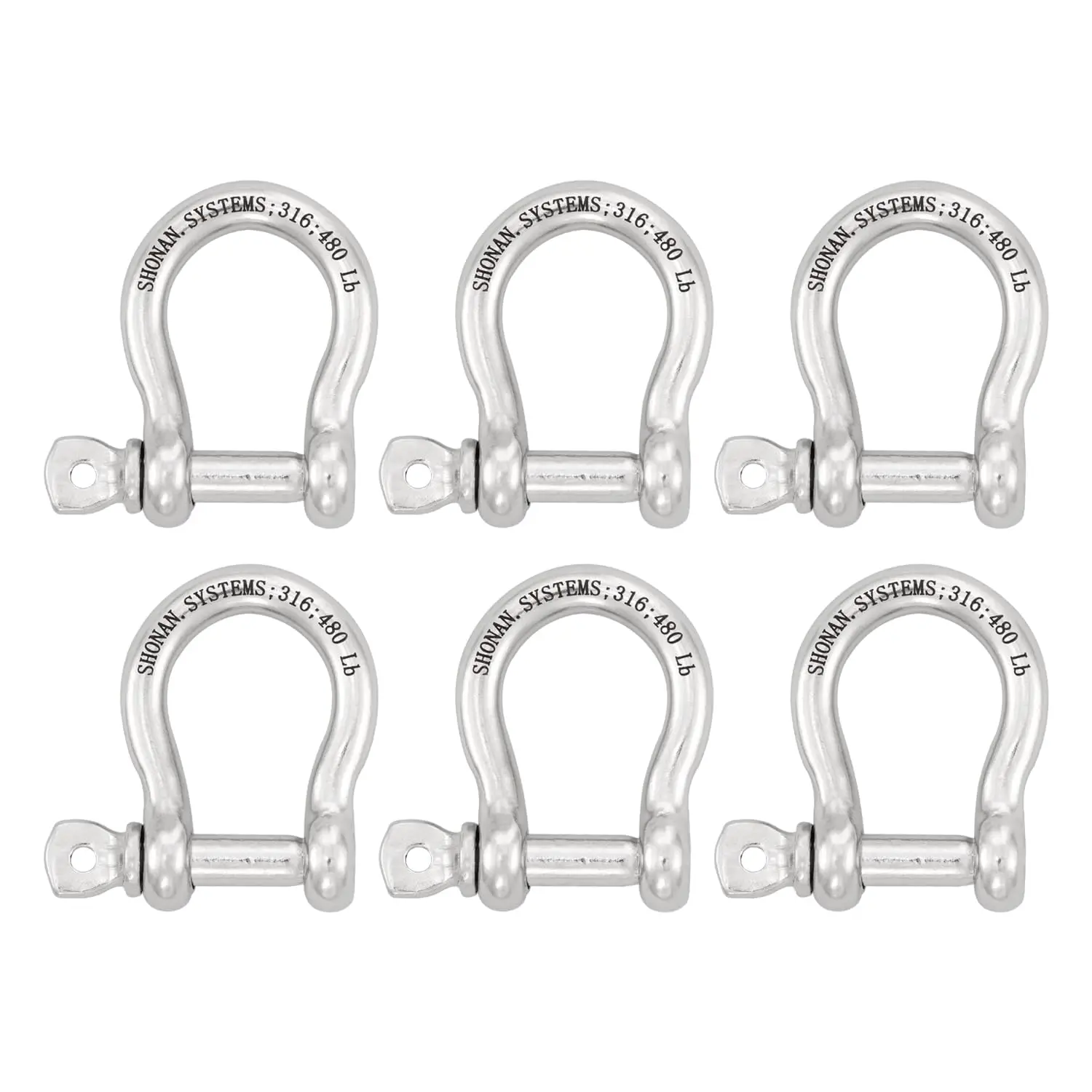6 Pcs 1/4" Small Bow Shackles D Ring Screw Shackles for Chain Strap 480 Lbs Capacity
6 Pcs 1/4" Small Bow Shackles D Ring Screw Shackles for Chain Strap 480 Lbs Capacity