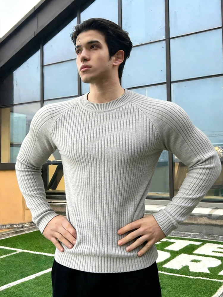 Gray Cleanfit Slim Fit Short Knit Sweater Men's Autumn Winter Layering Stripe Knitted Shirt Base Layer Inner Wear T-Shirt
Gray Cleanfit Slim Fit Short Knit Sweater Men's Autumn Winter Layering Stripe Knitted Shirt Base Layer Inner Wear T-Shirt