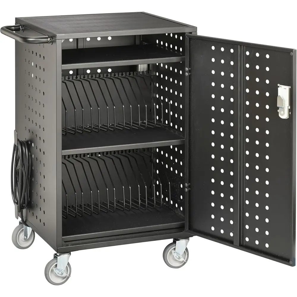 30-Bay Charging Cart for Electronics, Storage Solution for Laptops and Tablets, Black
30-Bay Charging Cart for Electronics, Storage Solution for Laptops and Tablets, Black