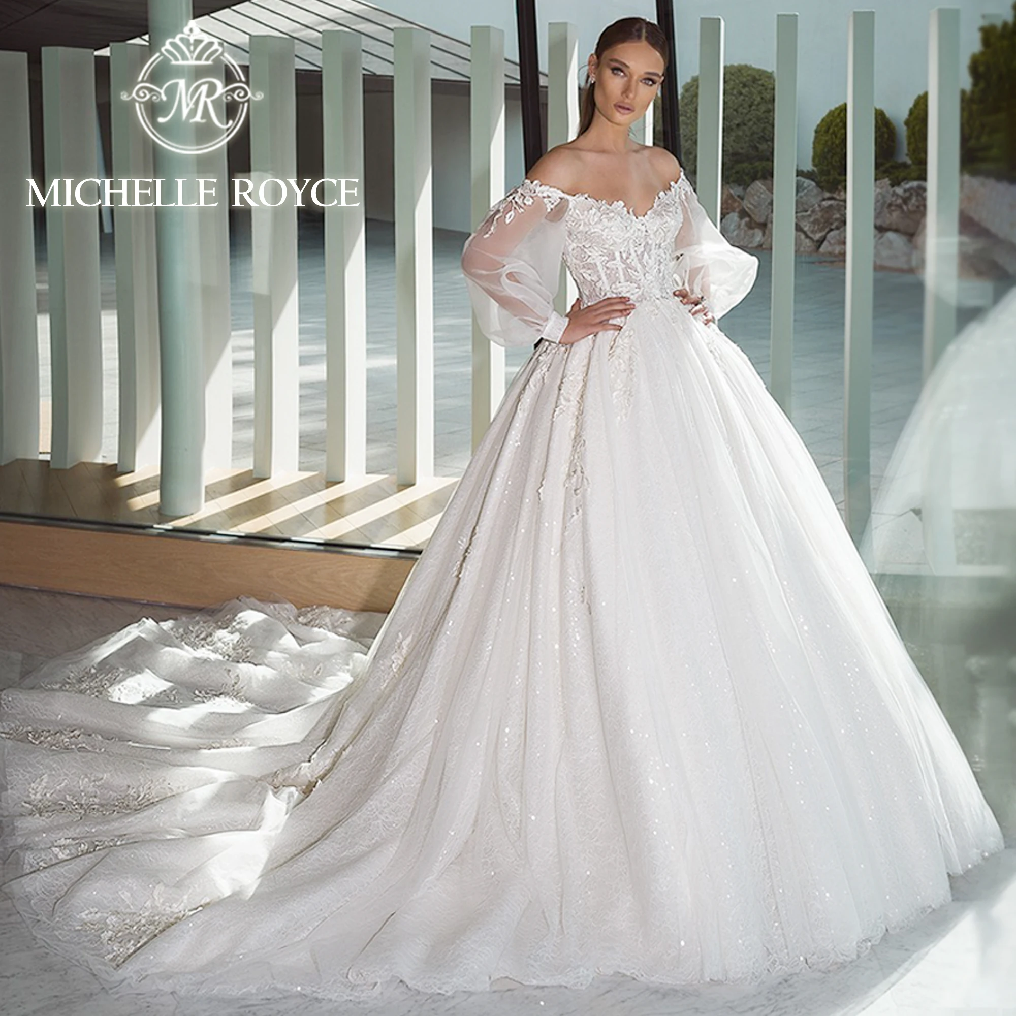 Michelle Royce Luxury Wedding Dresses For Women Sexy Backless Puff Sleeve Beading Appliques Lace Wedding Gown Vestidos De Noiva
Michelle Royce Luxury Wedding Dresses For Women Sexy Backless Puff Sleeve Beading Appliques Lace Wedding Gown Vestidos De Noiva