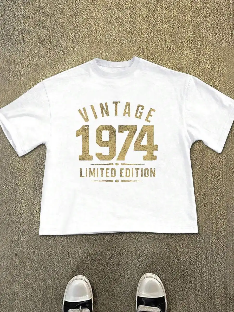 Vintage 1974 Limited Edition Cotton Mens T-Shirt Casual Tee
Vintage 1974 Limited Edition Cotton Mens T-Shirt Casual Tee