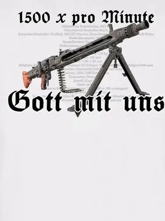 Gott Мит Без. Забавная футболка MG42 Machine Gun Shoot Cadence, 100% хлопок, с круглым вырезом, летняя повседневная мужская футболка с коротким рукавом, размер S-3XL
Gott Мит Без. Забавная футболка MG42 Machine Gun Shoot Cadence, 100% хлопок, с круглым вырезом, летняя повседневная мужская футболка с коротким рукавом, размер S-3XL