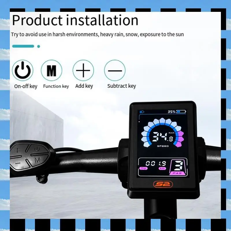 ABME E-Bike 24-60V 5PIN цветной экран ЖК-дисплей измеритель скорости двигателя переключатель управления скутером аксессуары для электрического велосипеда UKS2 +
ABME E-Bike 24-60V 5PIN цветной экран ЖК-дисплей измеритель скорости двигателя переключатель управления скутером аксессуары для электрического велосипеда UKS2 +