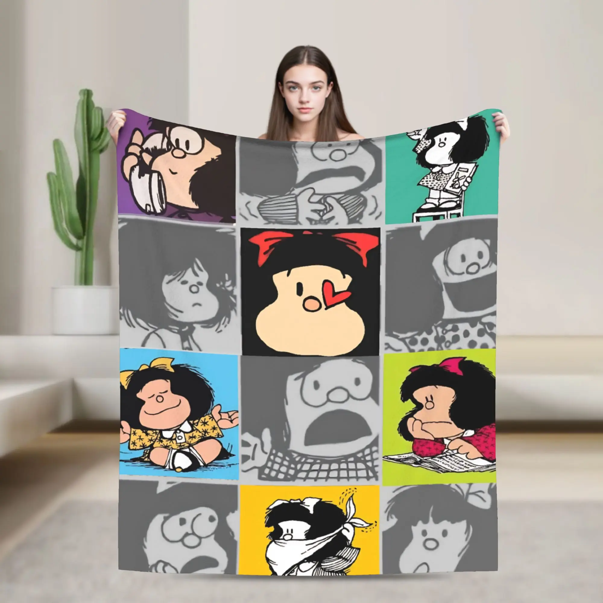 Mafaldas Cartoon Blanket Travel Office Flannel Throw Blanket For Outdoor Warm Soft Custom DIY Quality Bedspread
Mafaldas Cartoon Blanket Travel Office Flannel Throw Blanket For Outdoor Warm Soft Custom DIY Quality Bedspread