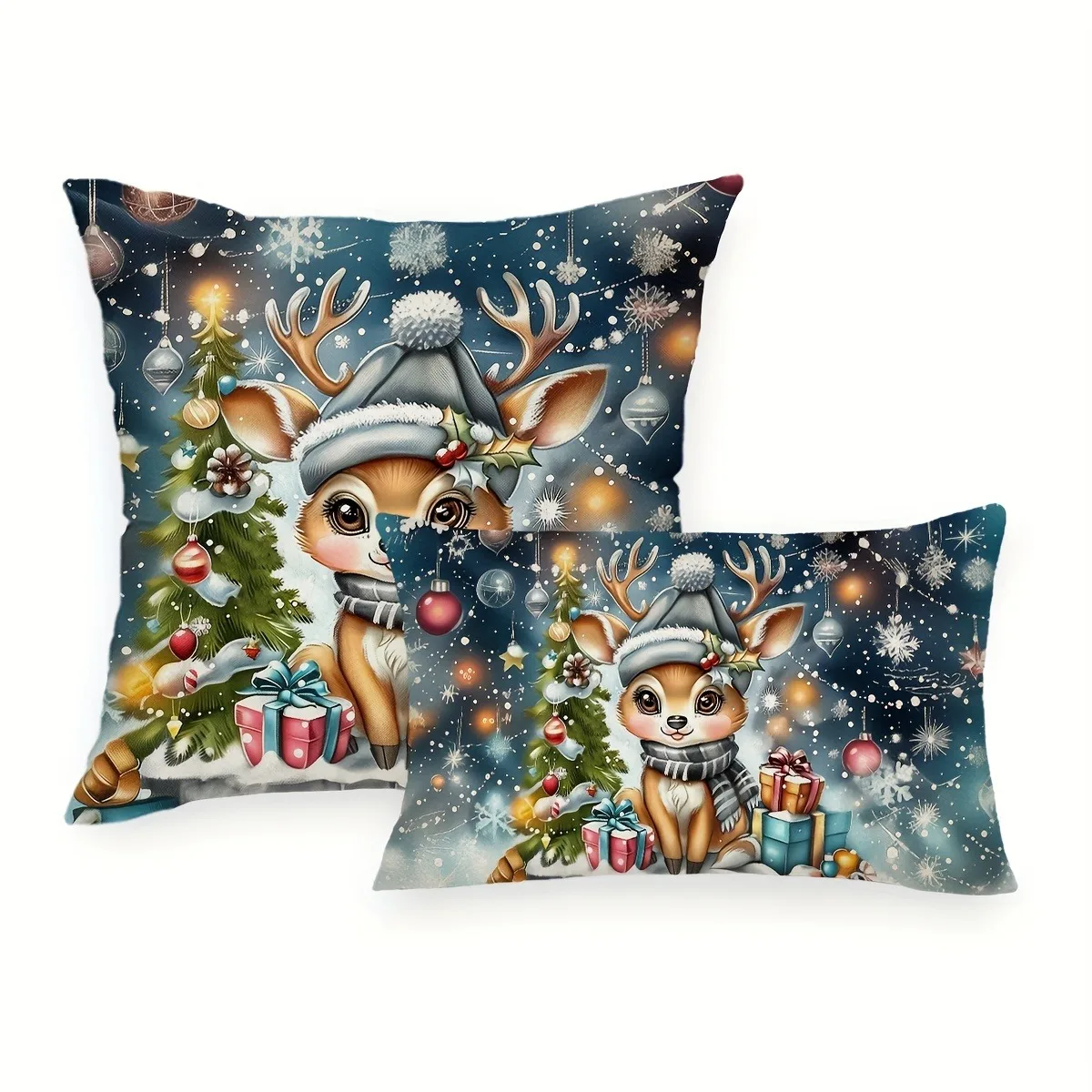 Christmas Delight: Adorable Reindeer Pillowcases with Festive Decor Sofa cushion cover, New Year home decoration
Christmas Delight: Adorable Reindeer Pillowcases with Festive Decor Sofa cushion cover, New Year home decoration
