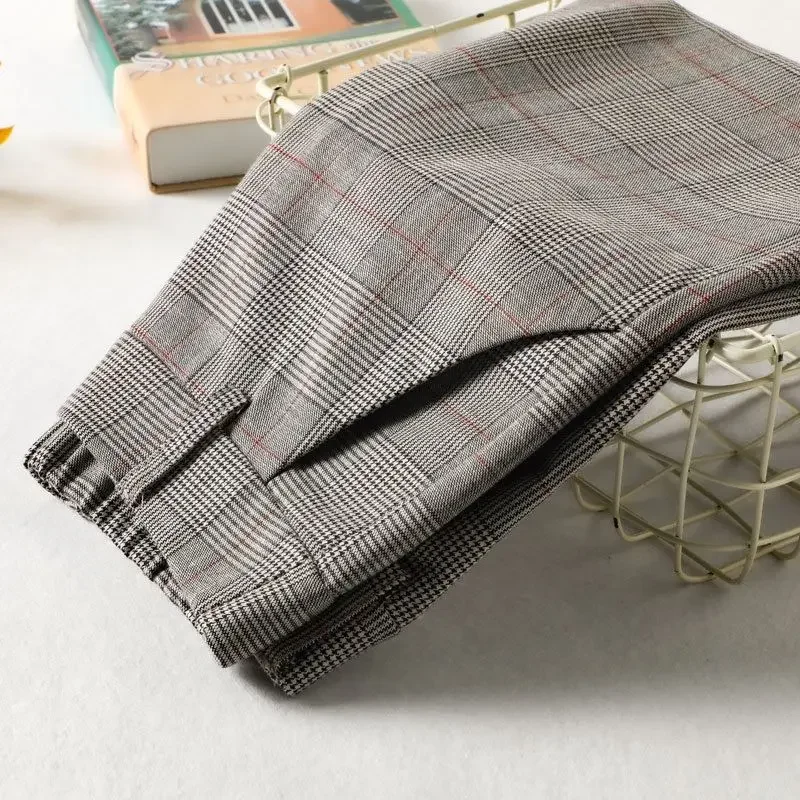 Office Lady Slim Woman Clothing Plaid Suits Pants Spring Autumn New Korean Fashion Vintage High Waist Straight Casual Trousers
Office Lady Slim Woman Clothing Plaid Suits Pants Spring Autumn New Korean Fashion Vintage High Waist Straight Casual Trousers