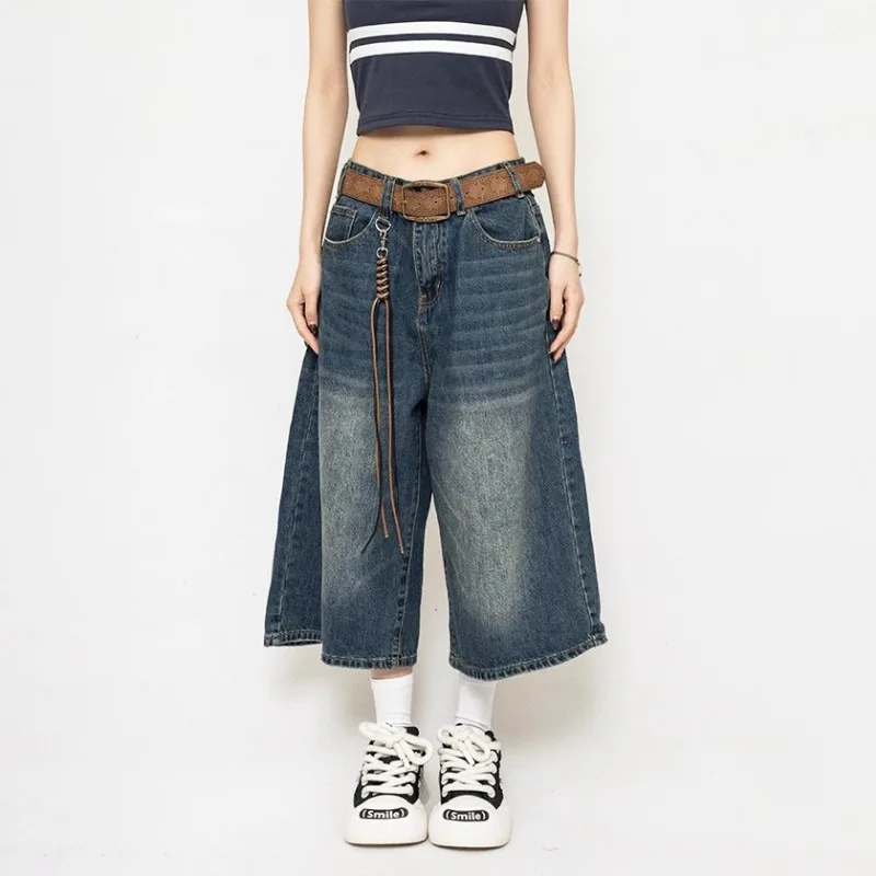 Women High Waist Jeans Vintage Streetwear Summer Female Casual Denim Shorts Lady Loose Wide Leg Short Pants Harajuku Clothing
Women High Waist Jeans Vintage Streetwear Summer Female Casual Denim Shorts Lady Loose Wide Leg Short Pants Harajuku Clothing