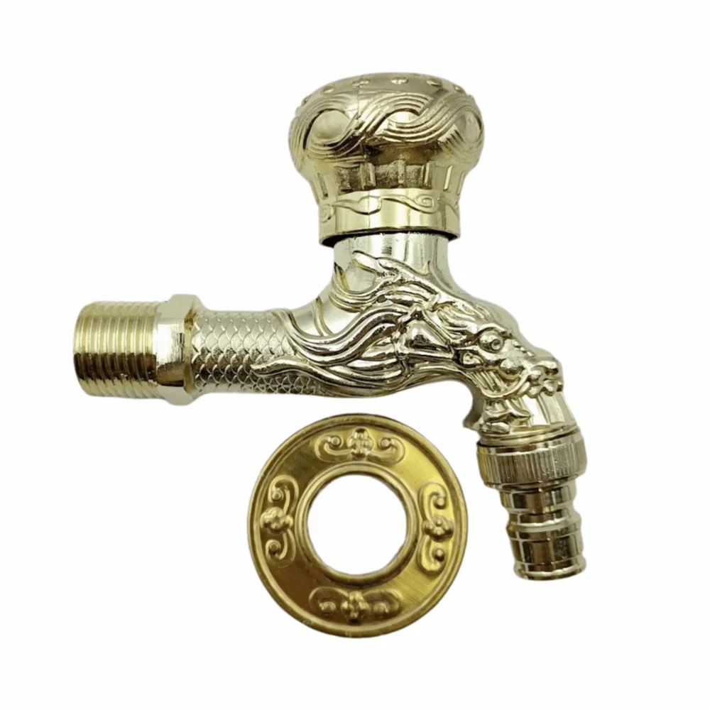 Bronze Ceramic Valve Core Dragon Faucet Bronze Finish Carved Antique Tap Zinc Alloy 4-pin Interface Wall Mounted Bibcock
Bronze Ceramic Valve Core Dragon Faucet Bronze Finish Carved Antique Tap Zinc Alloy 4-pin Interface Wall Mounted Bibcock