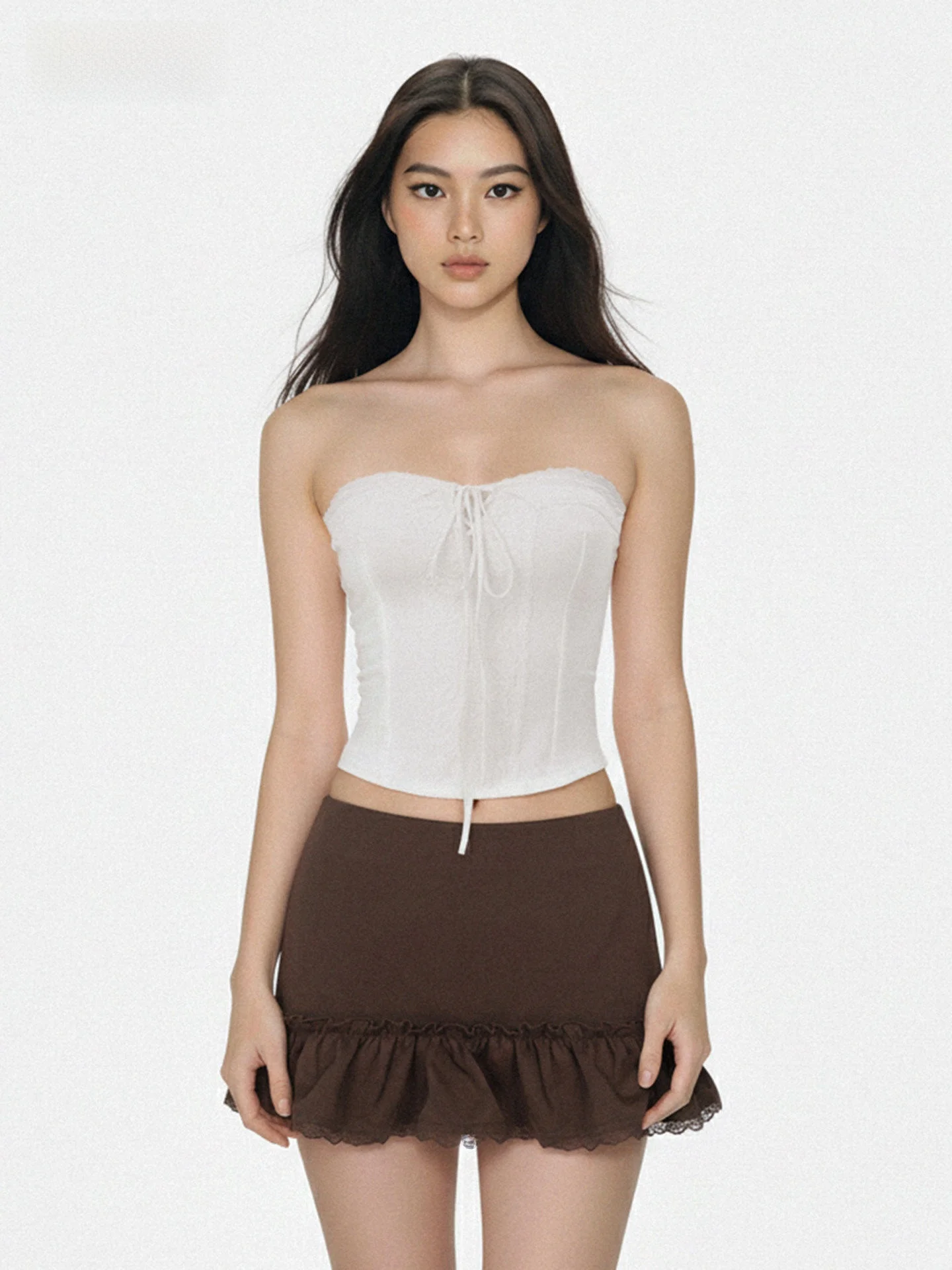 Sweet And Spicy Girl Кружевная отделка Вязаная завязка на талии Slim Fit Svel Base Top WAEW ort Length Обычный цвет круглый Neline
Sweet And Spicy Girl Кружевная отделка Вязаная завязка на талии Slim Fit Svel Base Top WAEW ort Length Обычный цвет круглый Neline