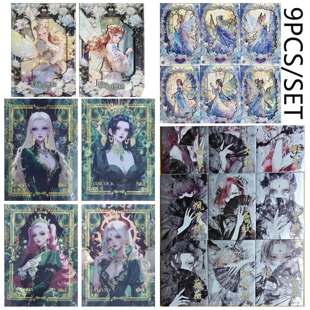 One Piece collectible cards XDK SLR QR 9PCS/SET Hancock Nami Robin Uta Vivi Yamato Embossed Glitter Texture Collectible Cards
One Piece collectible cards XDK SLR QR 9PCS/SET Hancock Nami Robin Uta Vivi Yamato Embossed Glitter Texture Collectible Cards