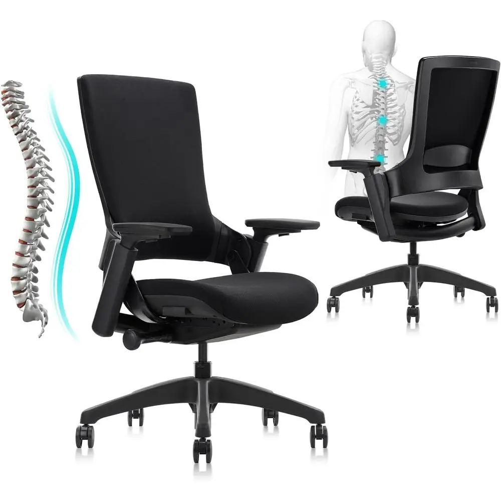 Swivel Ergonomic Executive Chair, Adjustable Computer Desk Chair with 3D Armrests, Lumbar Support for Office or Home Use
Swivel Ergonomic Executive Chair, Adjustable Computer Desk Chair with 3D Armrests, Lumbar Support for Office or Home Use