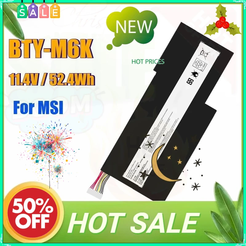 BTY-M6K Laptop Battery for MSI GF63 GF75 WF75 GS73 GF65 GS63 WS63 MS-17B4 17F1 17B3 16R3 16R1 16W1 Creator 15M 17M A9SD BTY-M6J
BTY-M6K Laptop Battery for MSI GF63 GF75 WF75 GS73 GF65 GS63 WS63 MS-17B4 17F1 17B3 16R3 16R1 16W1 Creator 15M 17M A9SD BTY-M6J