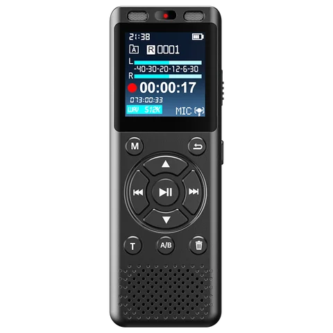 Large screen C-type rechargeable dicta long time recording voice audio recorder Activated with Noise Reduction External TF card
