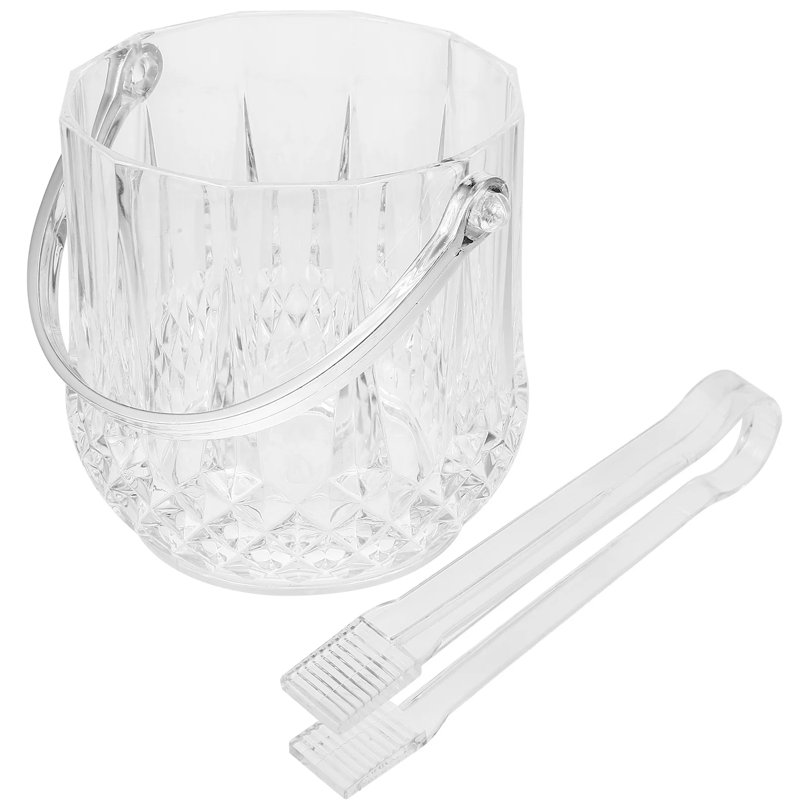 2pcs Portable Ice Bucket Crystal Transparent Plastic Handle Multifunctional Cooler Set for Cocktails Clip
2pcs Portable Ice Bucket Crystal Transparent Plastic Handle Multifunctional Cooler Set for Cocktails Clip