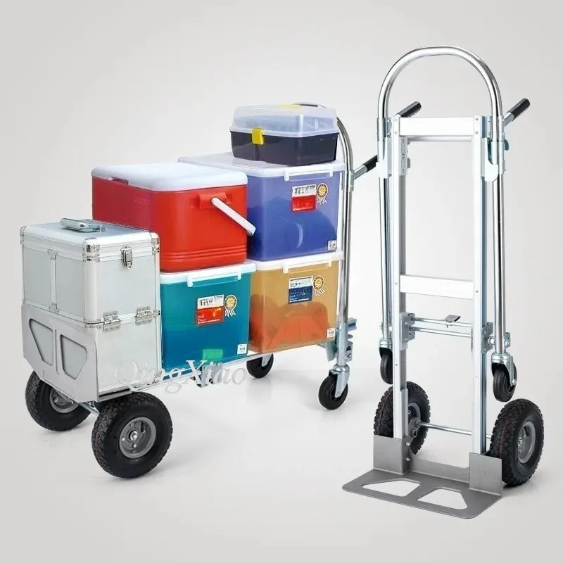 Heavy Load Foldable Silent Anti Slip Aluminum Flat Trolley Four Wheel Cargo Moving Hand Cart Construction And Express Delivery
Heavy Load Foldable Silent Anti Slip Aluminum Flat Trolley Four Wheel Cargo Moving Hand Cart Construction And Express Delivery