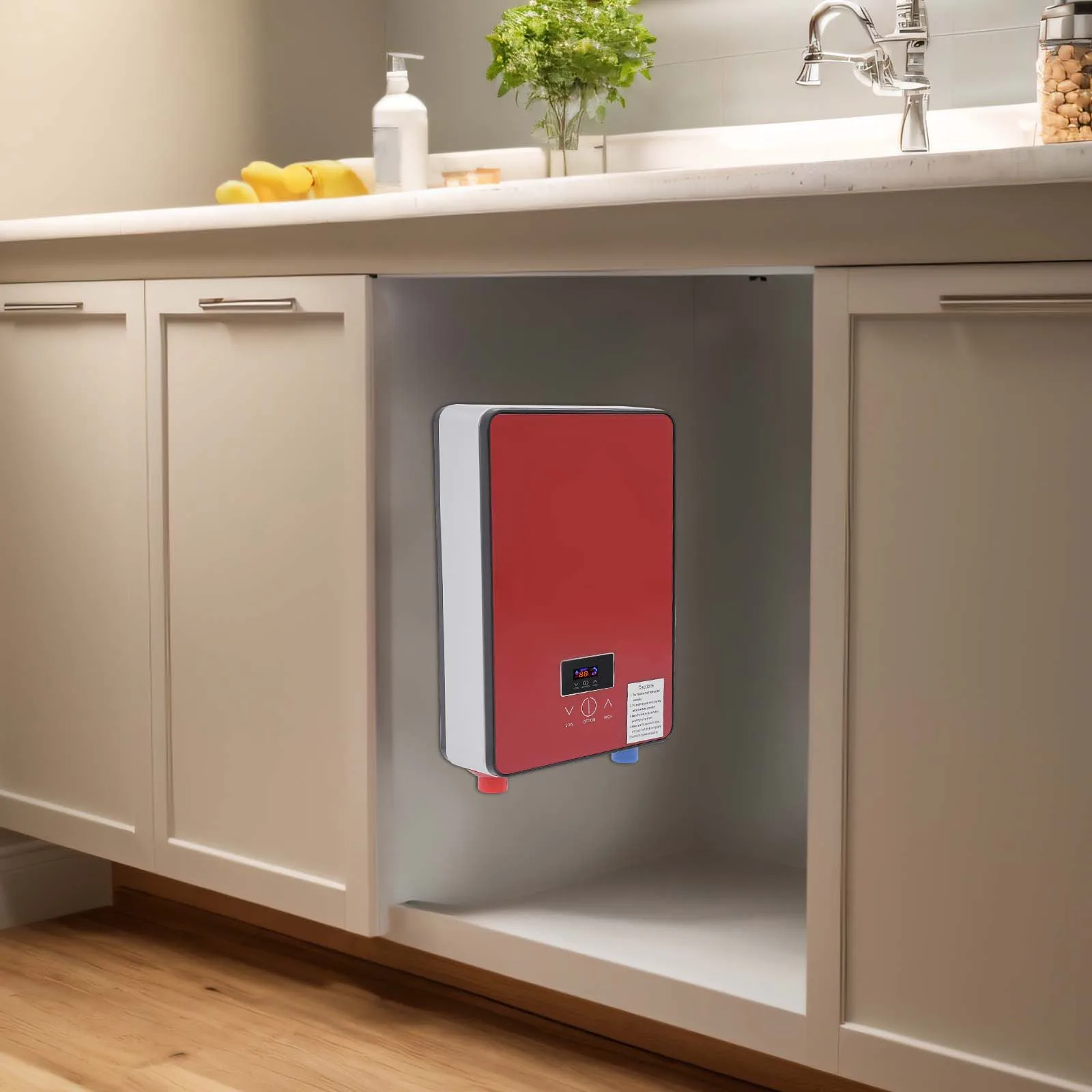 Red Tankless Electric Water Heater Tempered Glass+Stainless Steel - 6500W 3-Second Fast Heating, Rust/Wear Resistant
Red Tankless Electric Water Heater Tempered Glass+Stainless Steel - 6500W 3-Second Fast Heating, Rust/Wear Resistant