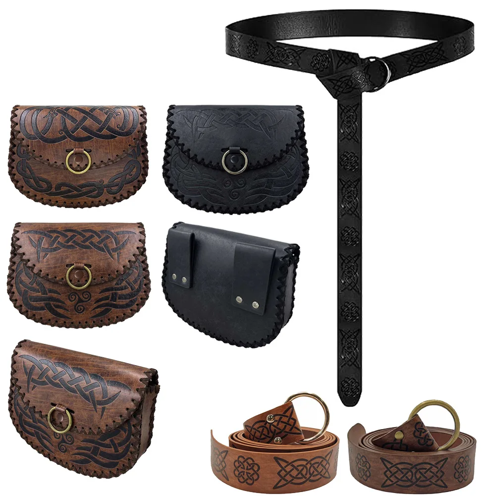 Brown Black Viking Pirate Cosplay Belt Waist Bag Medieval Renaissance Costume Accessories Fanny Pack Women Fantasia Prop
Brown Black Viking Pirate Cosplay Belt Waist Bag Medieval Renaissance Costume Accessories Fanny Pack Women Fantasia Prop