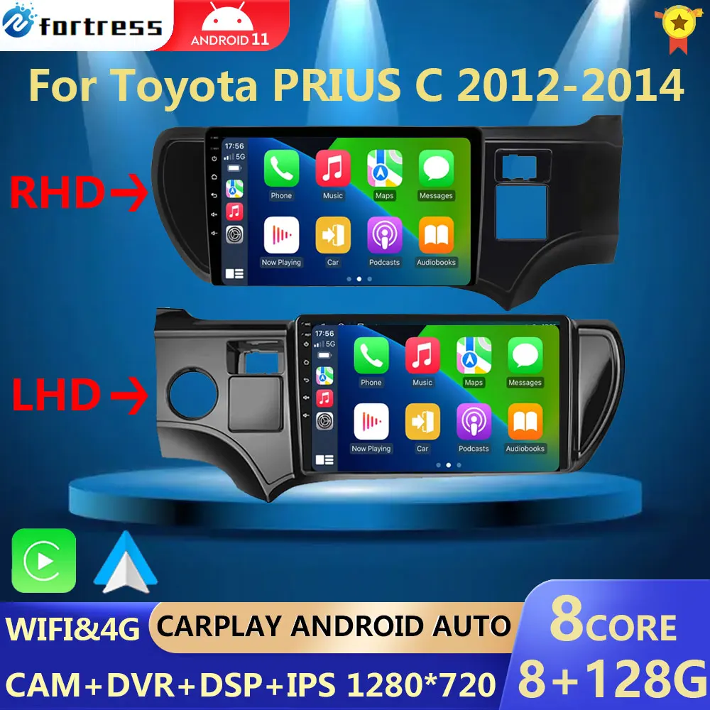 Android 13 Car 4G WIFI Radio Navigation GPS For Toyota Aqua Prius C 2011-2017 Multimedia Player Radio 2Din DVD Carplay 9" CE
Android 13 Car 4G WIFI Radio Navigation GPS For Toyota Aqua Prius C 2011-2017 Multimedia Player Radio 2Din DVD Carplay 9" CE
