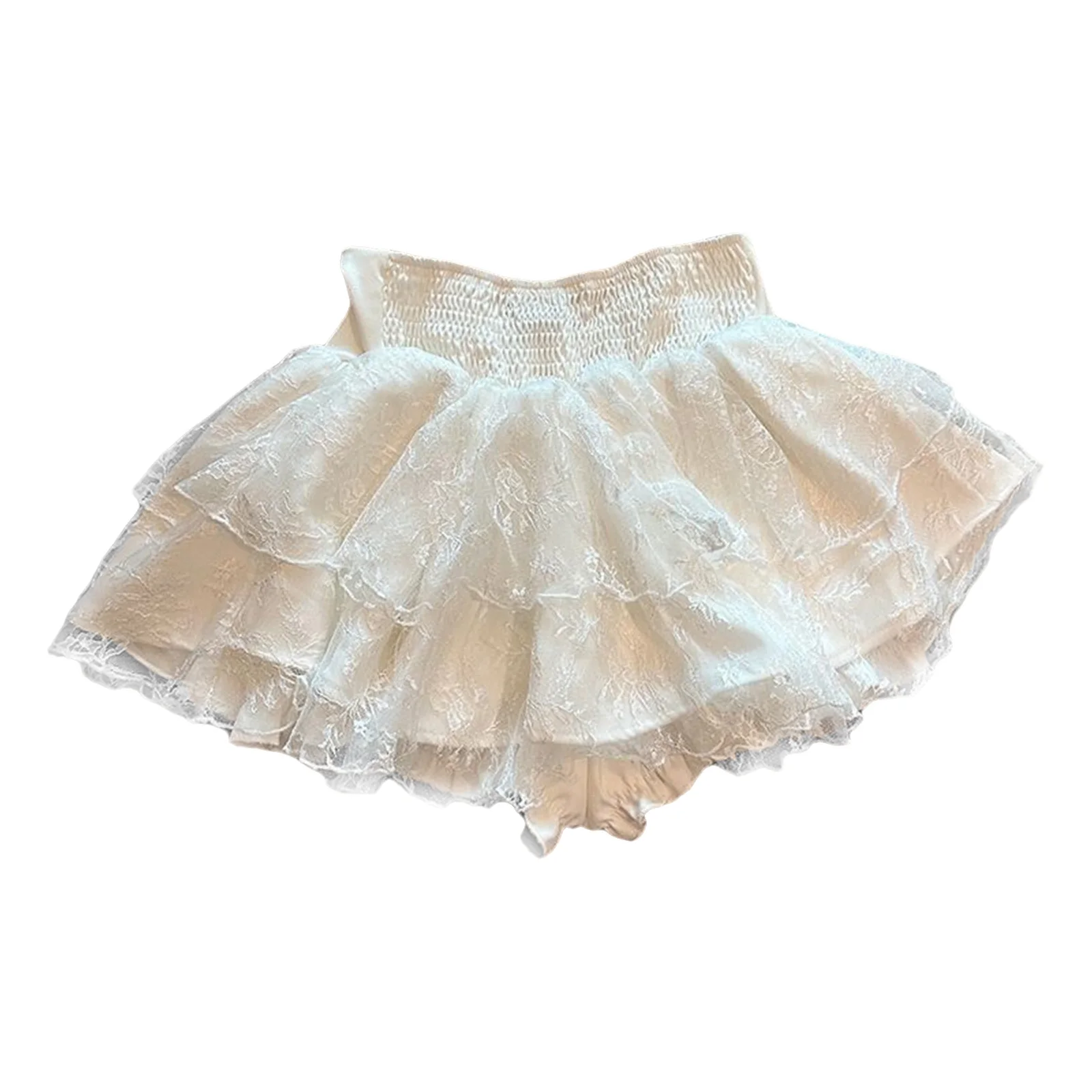 Womens Puff Culottes Tiered Ruffled Lace Built-in Bloomers Elastic High Waist Cute Bow Waist Skort for Daily Wear Vacation
Womens Puff Culottes Tiered Ruffled Lace Built-in Bloomers Elastic High Waist Cute Bow Waist Skort for Daily Wear Vacation