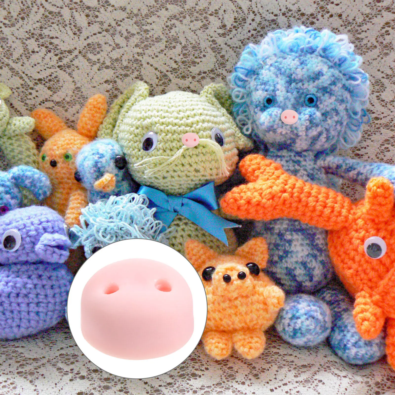 100Pcs Resin Pig Nose Accessories Realistic for Crochet Stuffed Animals Handmade DIY Animal Soft Crafts Black Safety Nose
100Pcs Resin Pig Nose Accessories Realistic for Crochet Stuffed Animals Handmade DIY Animal Soft Crafts Black Safety Nose