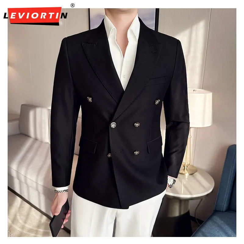 High Quality Double Breasted Blazer Jackets For Men Clothing 2024 Business Formal Wear Slim Fit Casual Prom Tuxedo Suit Coats
High Quality Double Breasted Blazer Jackets For Men Clothing 2024 Business Formal Wear Slim Fit Casual Prom Tuxedo Suit Coats