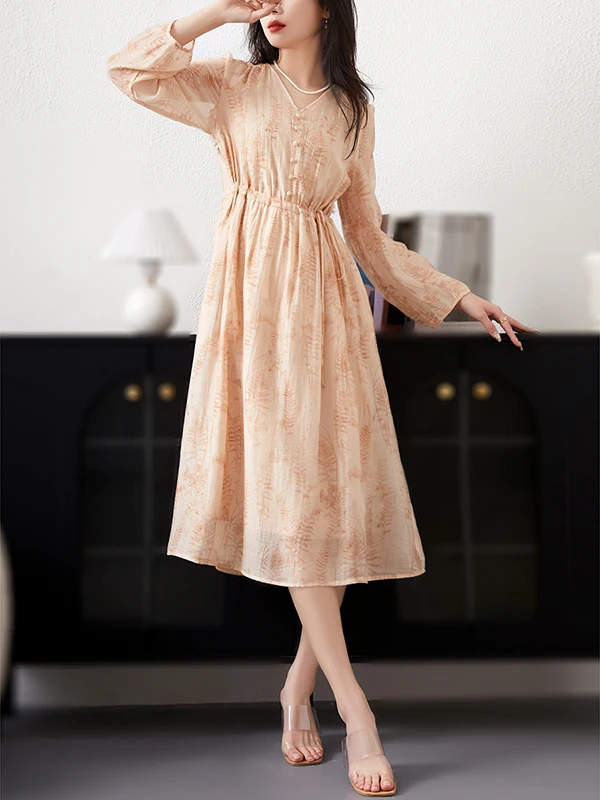 Chenyun Retro Dr Women's Spring High Waist Slimming Midi Skirt l Waist H Version Long Sve V Ne Casual irt Dr
Chenyun Retro Dr Women's Spring High Waist Slimming Midi Skirt l Waist H Version Long Sve V Ne Casual irt Dr