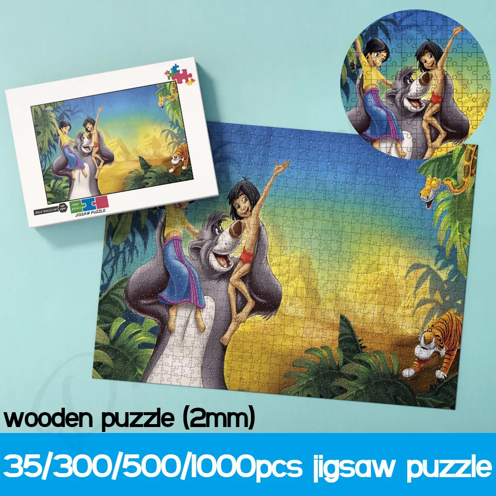 Пазлы из мультфильма Disney 19-й, мультяшная фильма, Книга джунглей, деревянные головоломки ручной работы, развлечения, обучающие игрушки
Пазлы из мультфильма Disney 19-й, мультяшная фильма, Книга джунглей, деревянные головоломки ручной работы, развлечения, обучающие игрушки