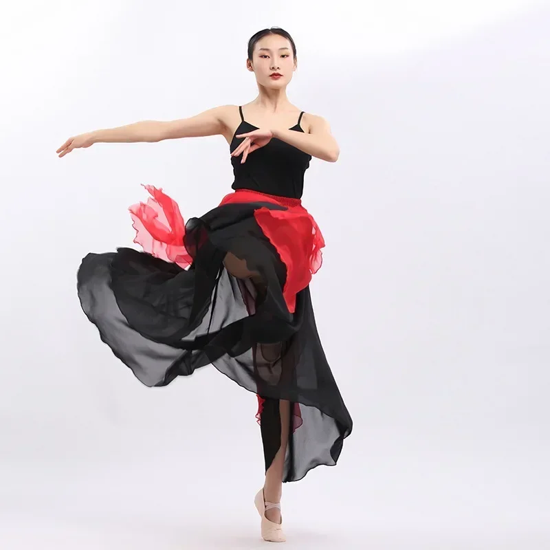Chinese Classical Folk Dance Practice Dress Modern Belly Dance 540° Big Swing Skirt Long Skirt Double Layered Large Skirt Girls
Chinese Classical Folk Dance Practice Dress Modern Belly Dance 540° Big Swing Skirt Long Skirt Double Layered Large Skirt Girls
