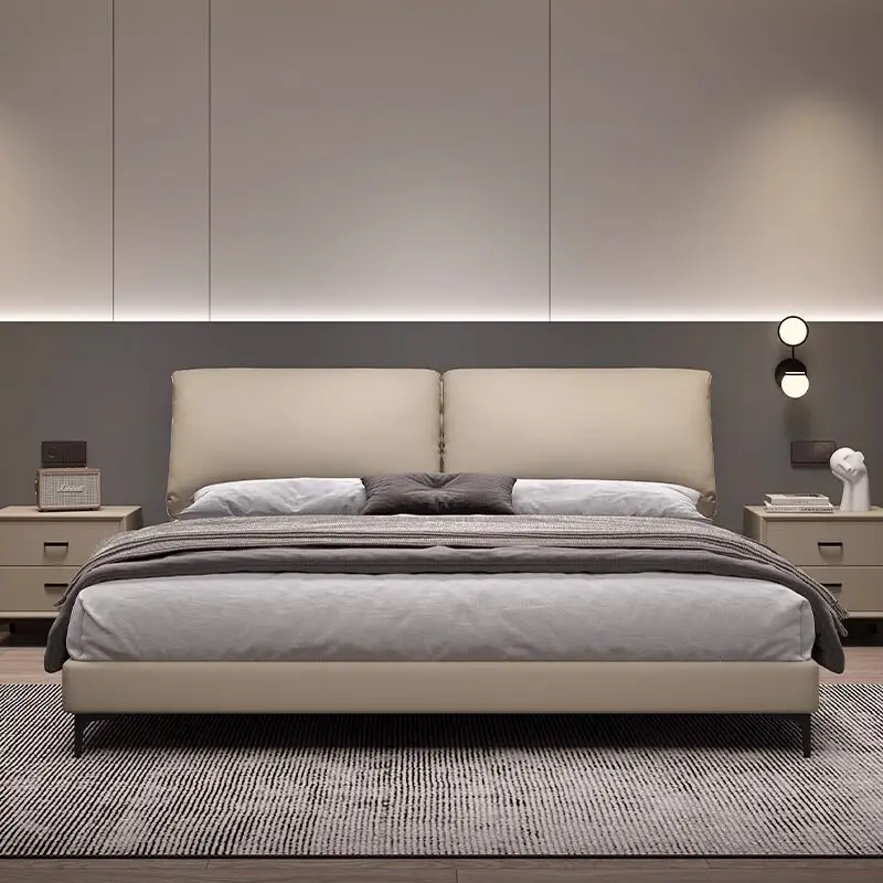 Brown Base Mattress Double Bed Leather Minimalist Modern Storage Double Bed Frame Luxury High Cama Matrimonial Bedroom Furniture
Brown Base Mattress Double Bed Leather Minimalist Modern Storage Double Bed Frame Luxury High Cama Matrimonial Bedroom Furniture