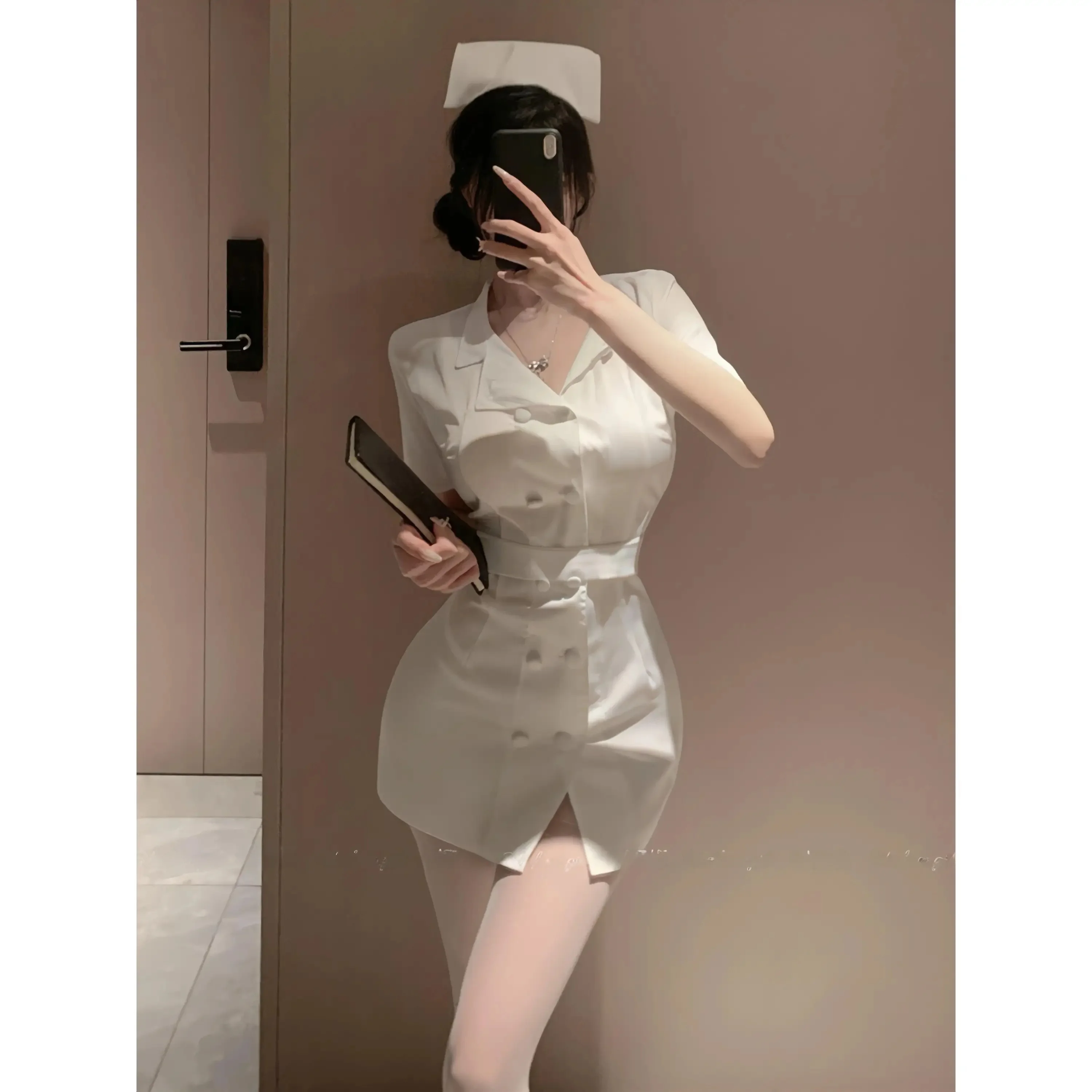 Sexy Halloween Nurse Uniform Role-playing Costume Set Sexy Nightclub Performance Clothes Pure Desire Matching Women's Fashion...
Sexy Halloween Nurse Uniform Role-playing Costume Set Sexy Nightclub Performance Clothes Pure Desire Matching Women's Fashion...