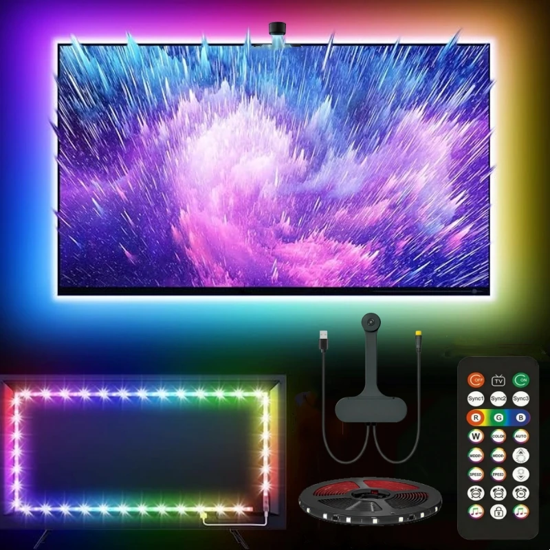 Светодиодная подсветка XENTH Smart LED TV с датчиком цвета, автоматической регулировкой окружающего освещения, RGB, пультом ДУ, синхронизацией с музыкой, питанием от USB
Светодиодная подсветка XENTH Smart LED TV с датчиком цвета, автоматической регулировкой окружающего освещения, RGB, пультом ДУ, синхронизацией с музыкой, питанием от USB