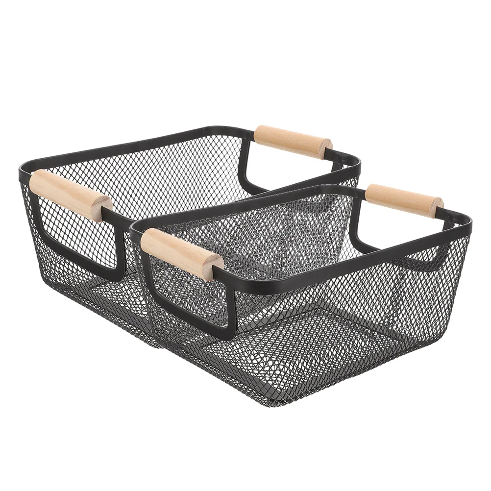 2pcs Metal Mesh Storage Baskets Large Wire Organizer Multifunctional Kitchen Bathroom Bedroom Closet Hanging Basket Wood
2pcs Metal Mesh Storage Baskets Large Wire Organizer Multifunctional Kitchen Bathroom Bedroom Closet Hanging Basket Wood