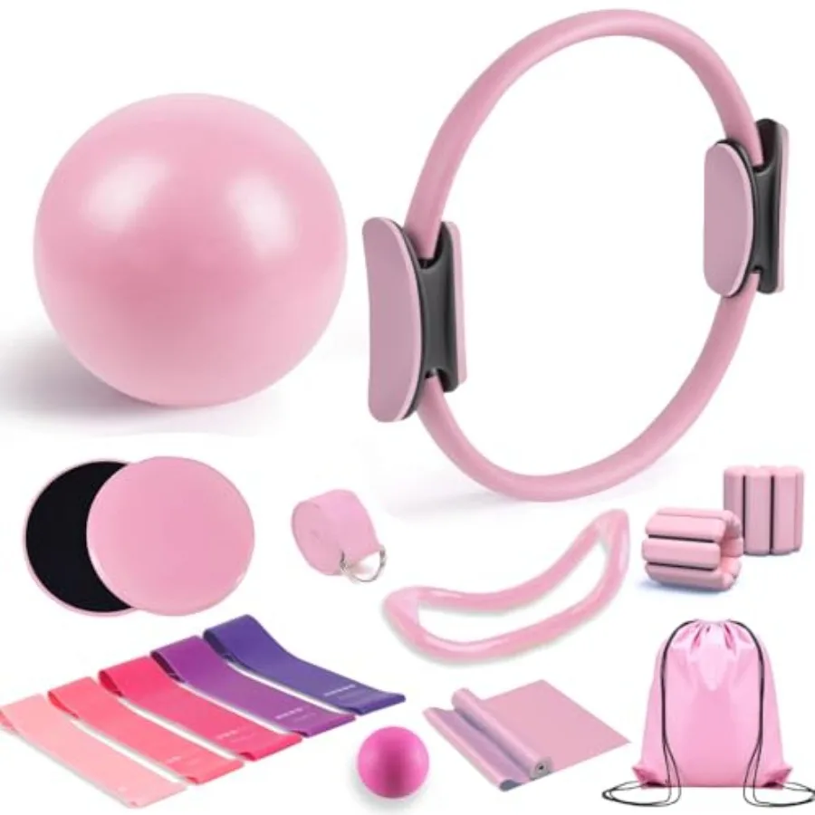 Pilates Kit for Home Workouts - Essential Pilates Equipment Set for Women with Ball and Ring Home Pilates Accessories for Women
Pilates Kit for Home Workouts - Essential Pilates Equipment Set for Women with Ball and Ring Home Pilates Accessories for Women