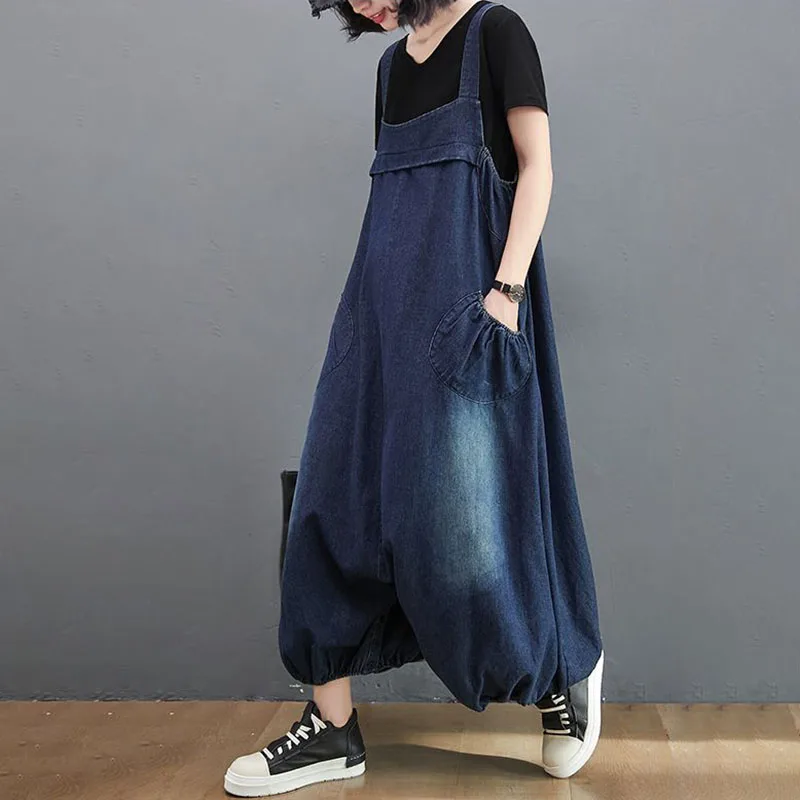 Denim Overalls Women Spring Summer New Korean Large Size Loose Fashion Lantern Wide Leg Jumpsuit Female Casual Denim Jumpsuit
Denim Overalls Women Spring Summer New Korean Large Size Loose Fashion Lantern Wide Leg Jumpsuit Female Casual Denim Jumpsuit