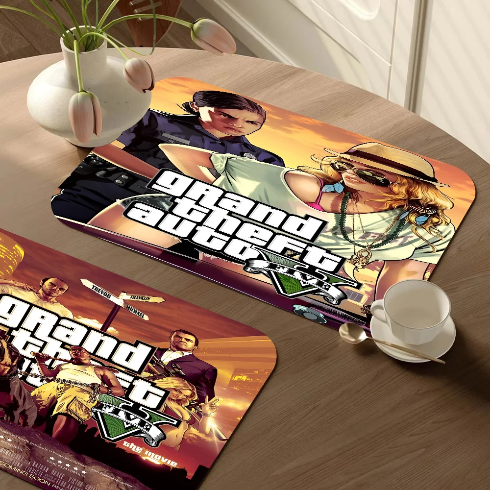Modern Video Game Grand Theft Auto Absorbent Drain Mat Countertop Dry Mats Printed Coffee Machine Draining Pad Table Placemats
Modern Video Game Grand Theft Auto Absorbent Drain Mat Countertop Dry Mats Printed Coffee Machine Draining Pad Table Placemats