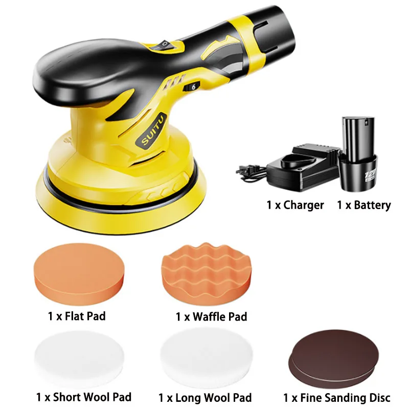 Cordless Electric Car Waxer Polisher Random Orbital Polishing Machine for Car Waxing Polishing Light Scratch Removal
Cordless Electric Car Waxer Polisher Random Orbital Polishing Machine for Car Waxing Polishing Light Scratch Removal