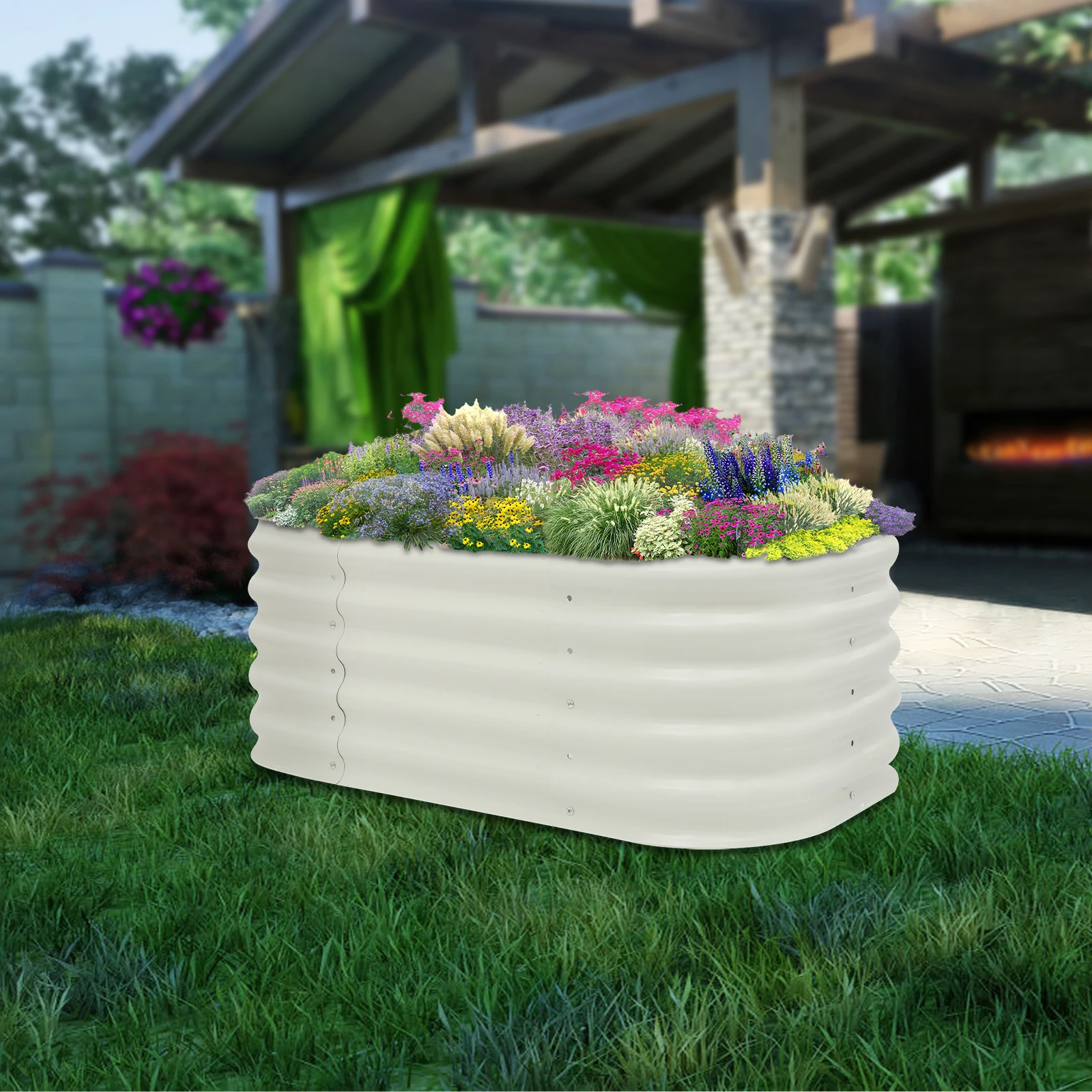 105x60x43cm Rectangular Flowerpot Garden Metal Pots Outdoor Planter Plants Metal Aluminum-zinc Plated Steel Large Flower Pots
105x60x43cm Rectangular Flowerpot Garden Metal Pots Outdoor Planter Plants Metal Aluminum-zinc Plated Steel Large Flower Pots
